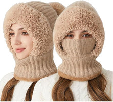 3-in-1 Knitted Hat, Scarf, and Face Mask