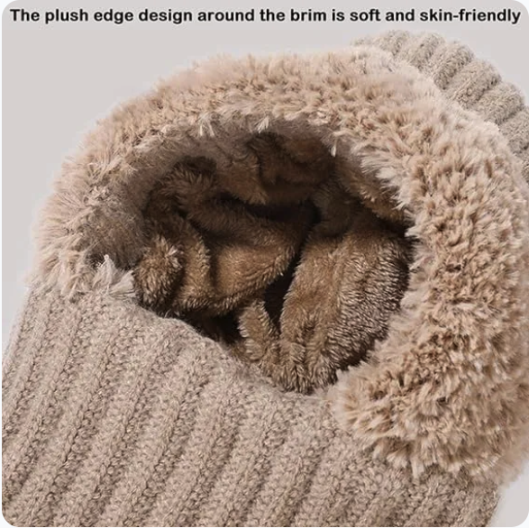 3-in-1 Knitted Hat, Scarf, and Face Mask